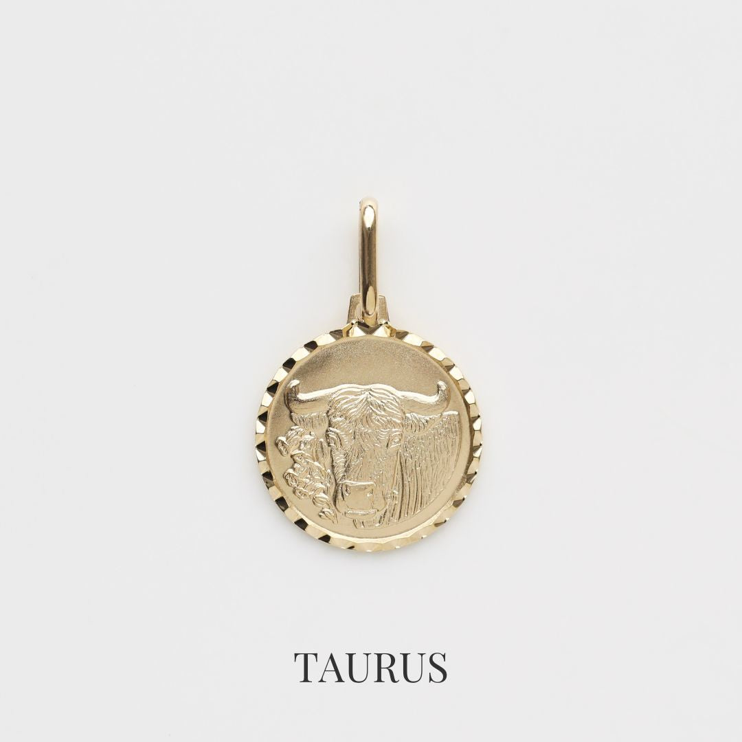 Treasured Zodiac Diamond Cut Pendant