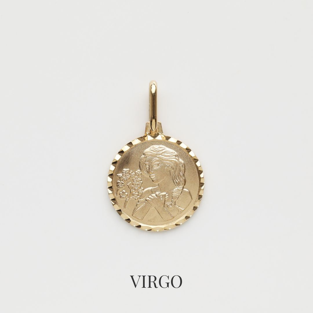 Treasured Zodiac Diamond Cut Pendant